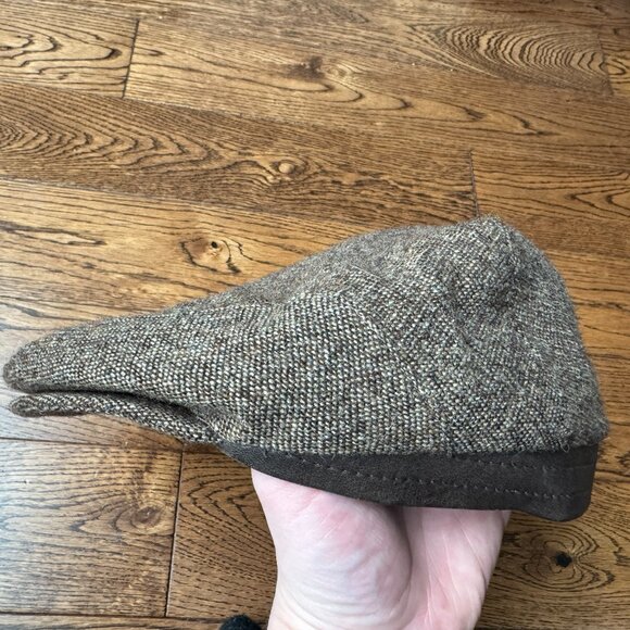 Carl Gross Flat Cap 100% Virgin Wool Made in Germany Newsboy Tweed Golf Preppy - Picture 8 of 11